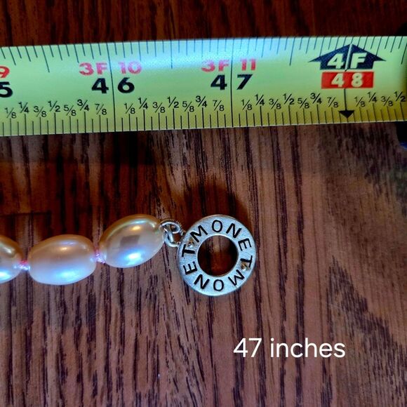 MONET Long Length Rope Pearls In Champagne, Cream, Light Mauve TIMELESS CHIC! - Picture 9 of 12